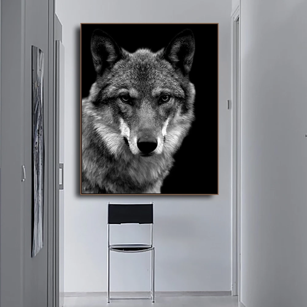 

Wolf Photography Animals Print on Canvas Home Decoration Wall Art Oil Painting Wall Pictures Postesrs for Living Room Bedroom