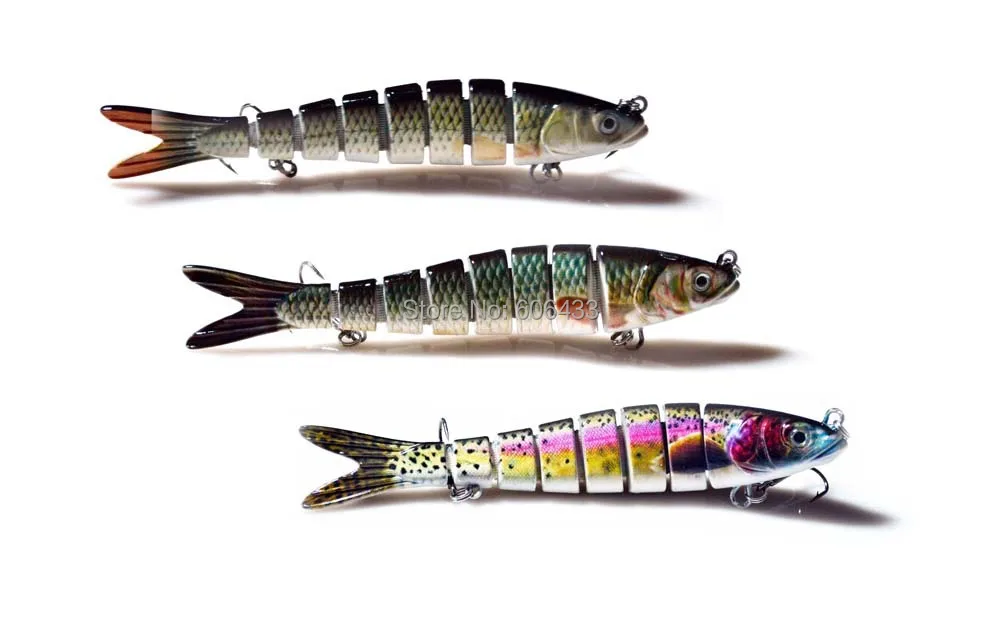 

3PCS Deep Sea section Lure Fishing Swing Lures 7 Segment Swimbait Minnow CrankBait 14cm/27g Free shipping