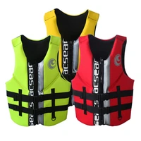 Hisea High quality professional neoprene adult life jackets thick water floating surfing snorkeling fishing racing vest Portable