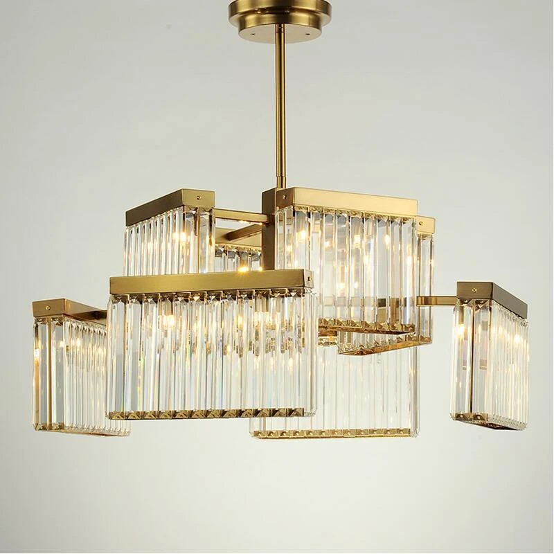 

New luxury crystal chandelier gold living room restaurant patch art crystal chandelier hotel custom lamp
