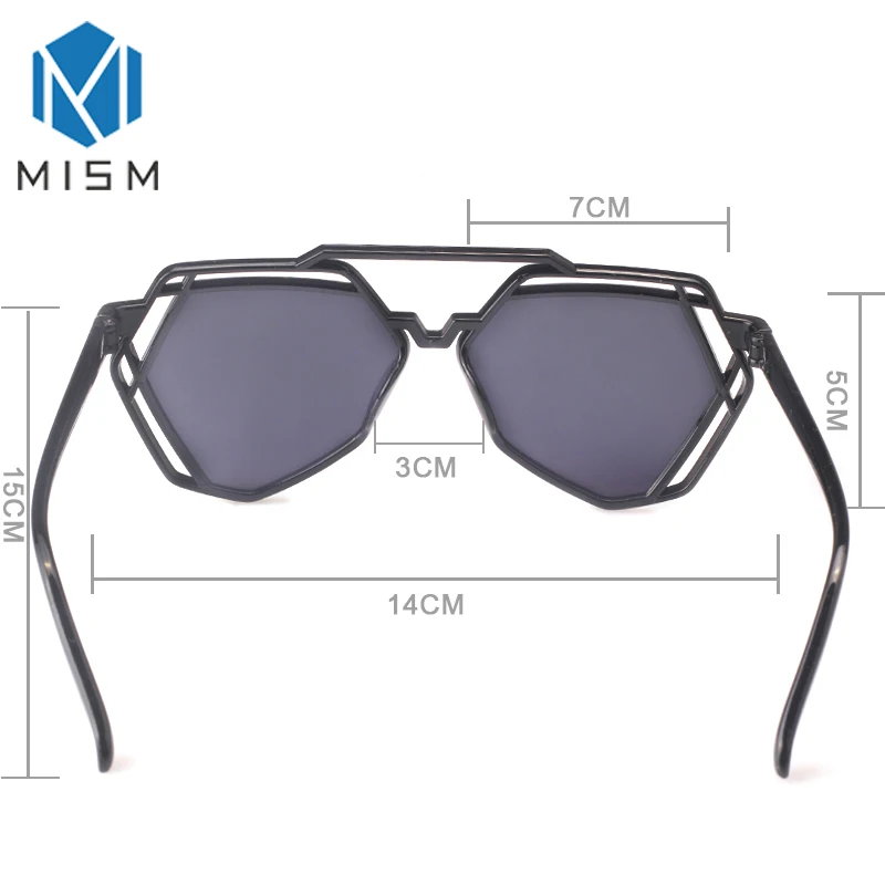 Солнцезащитные очки MISM квадратные зеркальные для мужчин и женщин в стиле хип