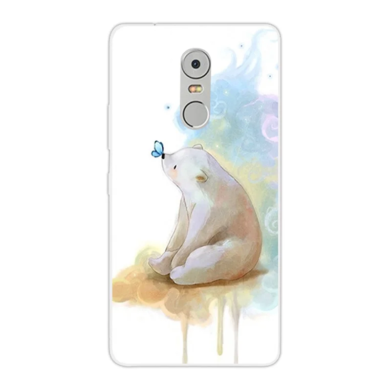 Для Lenovo K6 Note милый чехол с животными Мягкий силиконовый для 5 &quotчехол телефона Funda