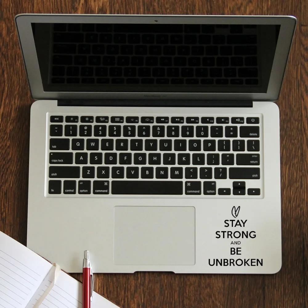 Оставайтесь сильной вдохновленной цитатой наклейка для трекпада MacBook Air Pro Retina 11 12