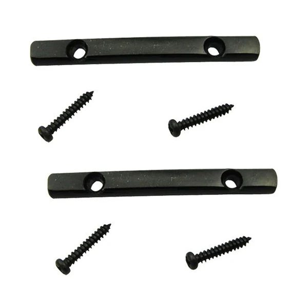 Guitar String Tree Guides Retainer Bar for Strat Tele Replacement Parts Black (Pack of 2 ) |