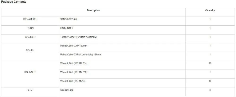 DYNAMIXEL XM430-W210-R привод Корея ROBOTIS Dynamixel X серии механическая рукоятка рулевого управления