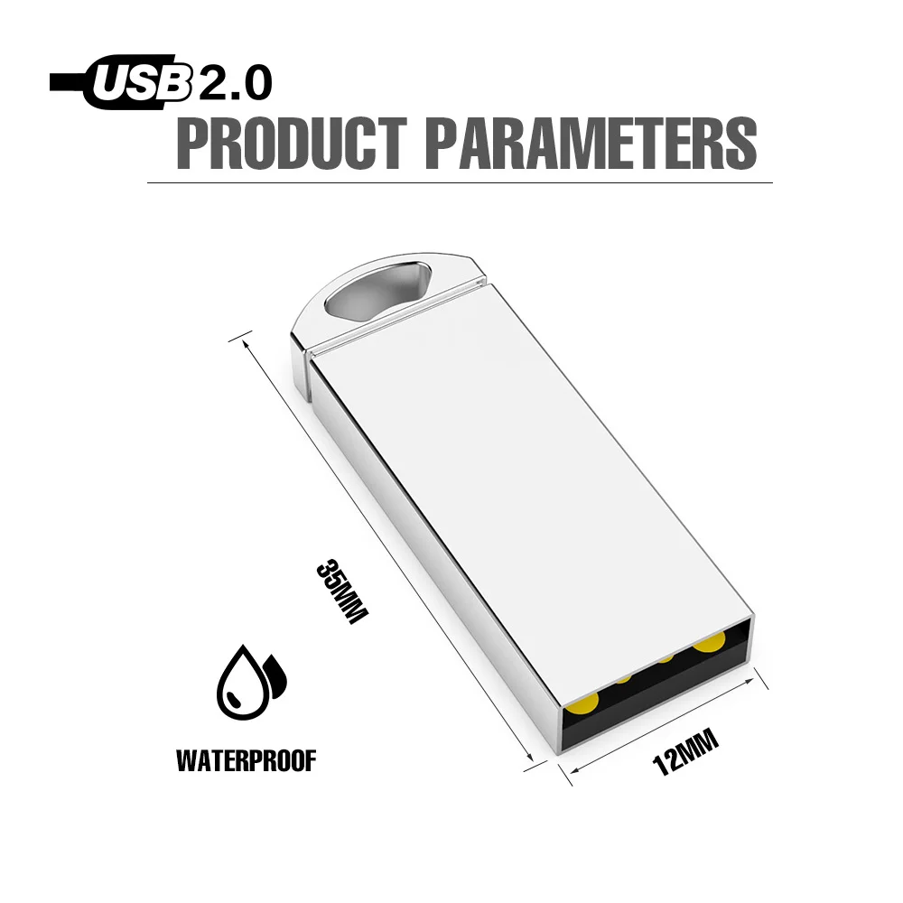 Водонепроницаемый металлический USB флеш-накопитель карта памяти 8 ГБ 16 32 64 Гб 128