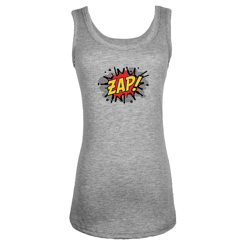 Майка женская с надписью Super hero белый пикантный жилет без рукавов BAM Hero ZAP You are my