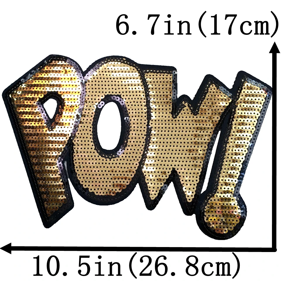 Блестки POW 2 шт.! Нашивки с буквами для одежды патчи блестками вышивки утюгом