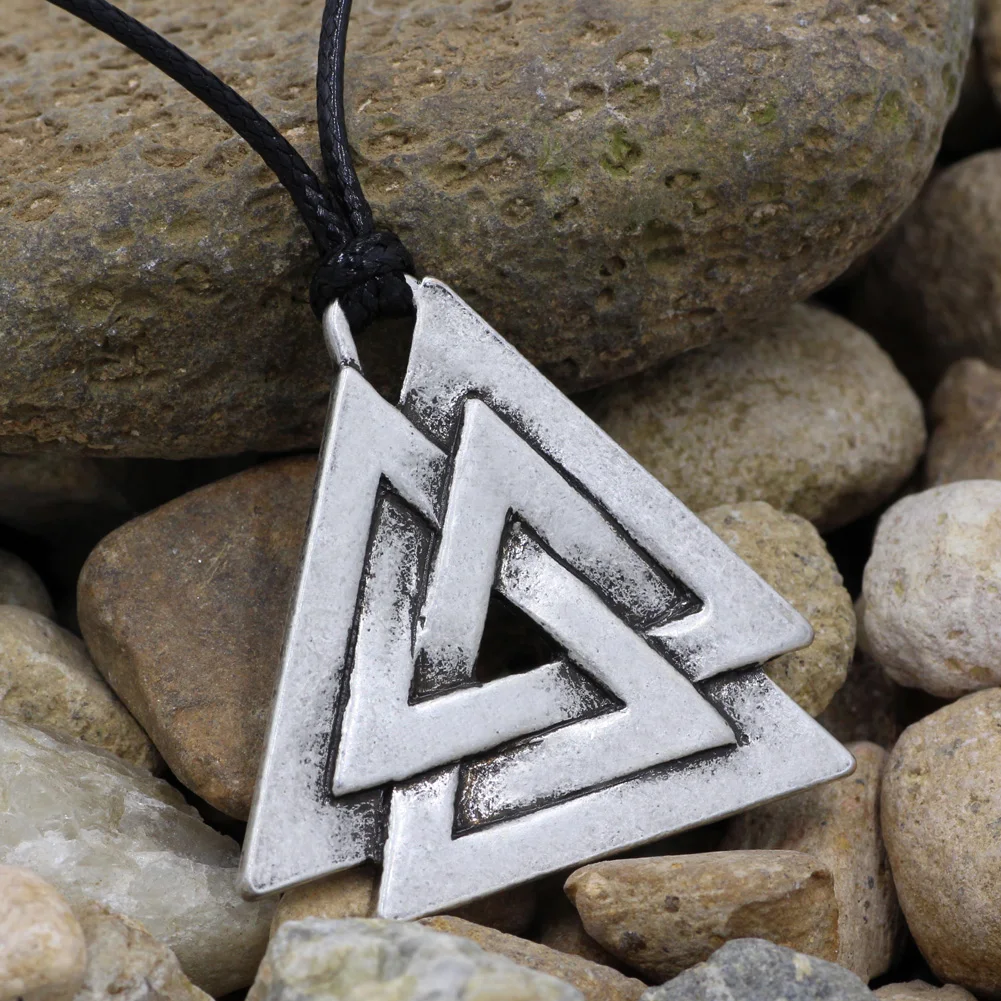 Мужское ожерелье с подвеской из оловянного дерева Valknut Odin|pendant necklace|symbol pendant