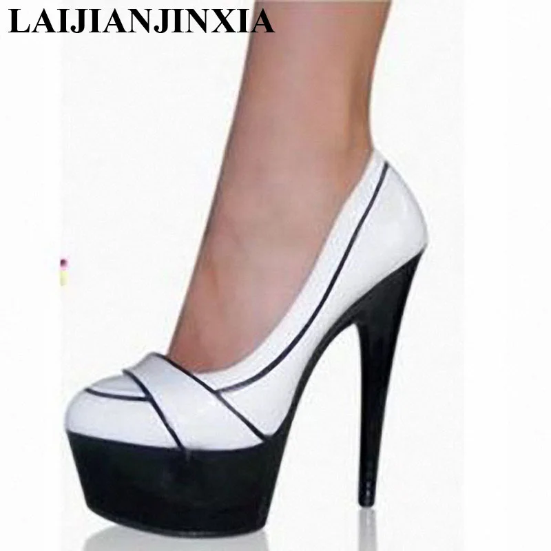 LAIJIANJINXIA Autumn Sexy Ultra High Heels For Women's Dance Pumps Shoes Night Club Party 15cm High Heels Pumps Dance Shoes