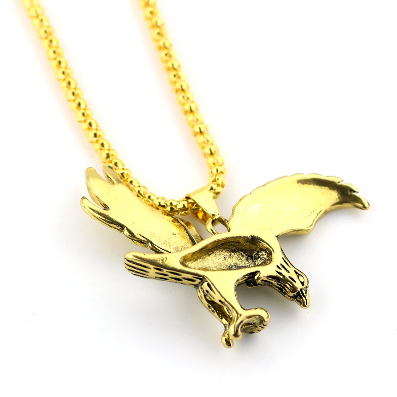 Cool Eagle Statement Necklace Pendent Alloy Men Jewelry Hawk Animal Charm Pendant &amp Chain Necklaces Vintage Punk Drop Shipping |