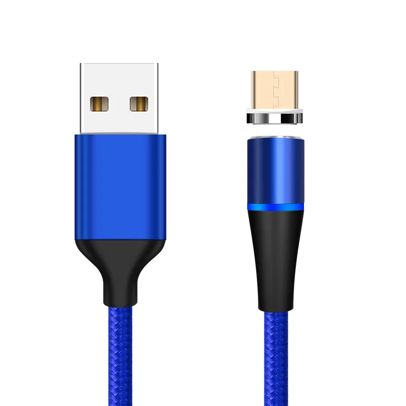 Магнитный зарядный кабель Micro usb type C 3A Быстрая зарядка USB-C type-C Магнитный зарядный кабель для samsung Xiaomi huawei - Цвет: Фиолетовый