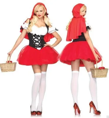 Сексуальное платье на Хэллоуин Красная Шапочка костюм с плащом маскарадный