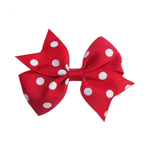 Dots-250 Red 2 шт. 3,5 дюймов бант для волос заколки для волос для маленьких девочек заколки для волос Бутик волос заколка-бабочка «ласточкиным хвостом» лук заколки для волос аксессуары для волос - Цвет: Dots-250 Red