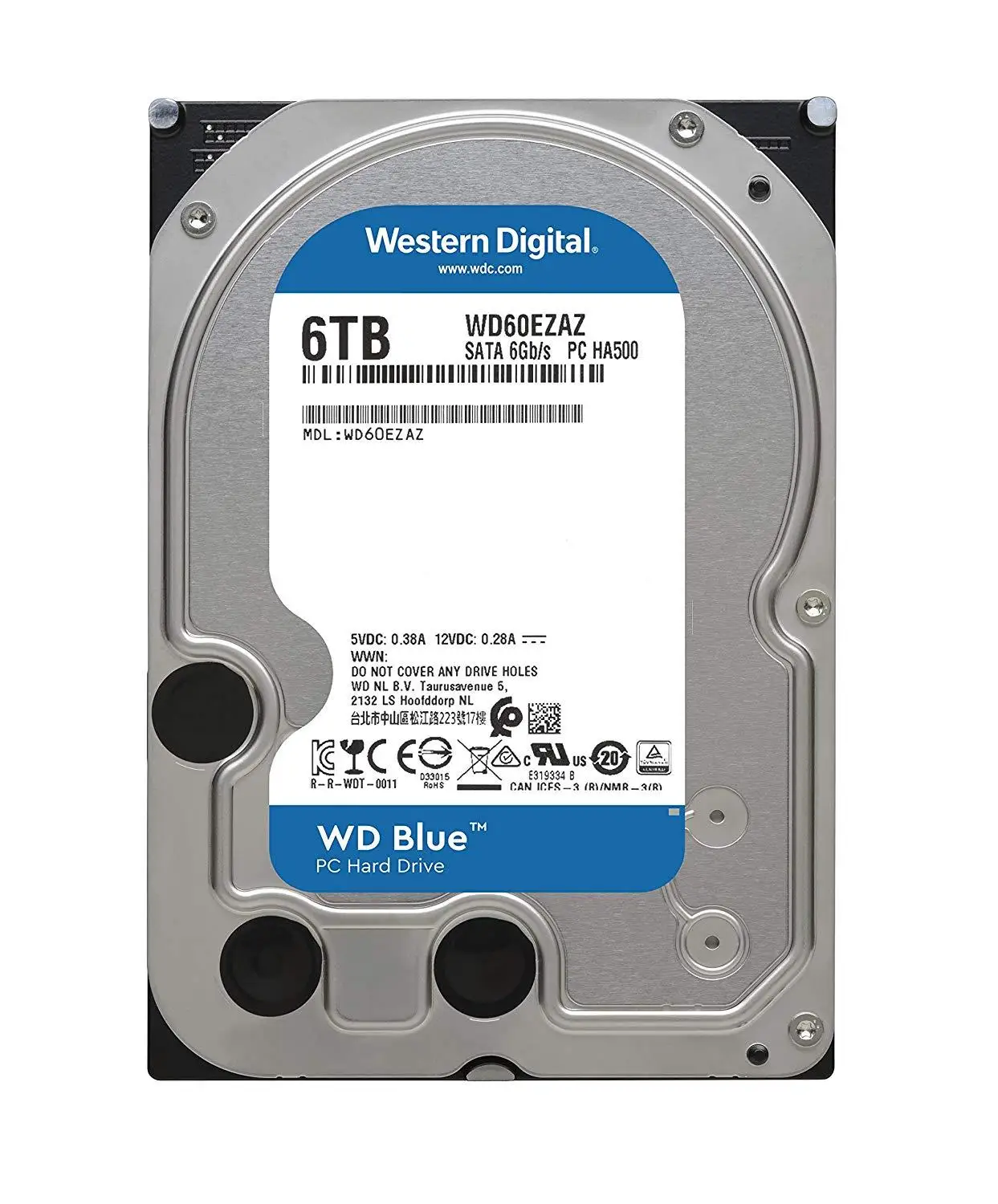 Внутренний жесткий диск WD Blue 6 ТБ 5400 об/мин 3 5 дюйма SATA ГБ/сек. 256 Мб для ПК-WD60EZAZ |