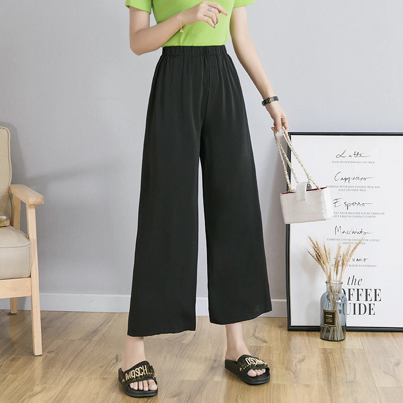 Женские широкие брюки ftaylor летние свободные шифоновые полной длины с высокой