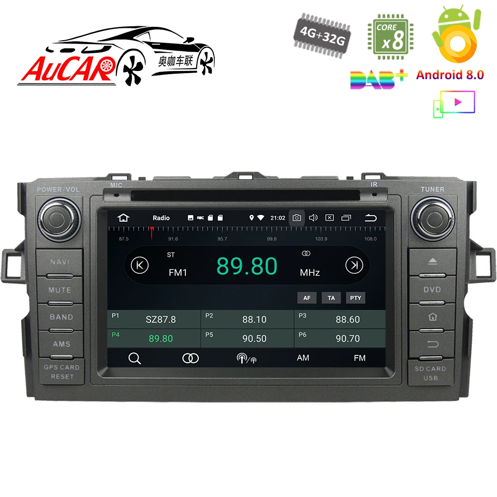Сенсорный экран для Toyota Auris Автомобильный GPS dvd плеер мультимедийная система HD