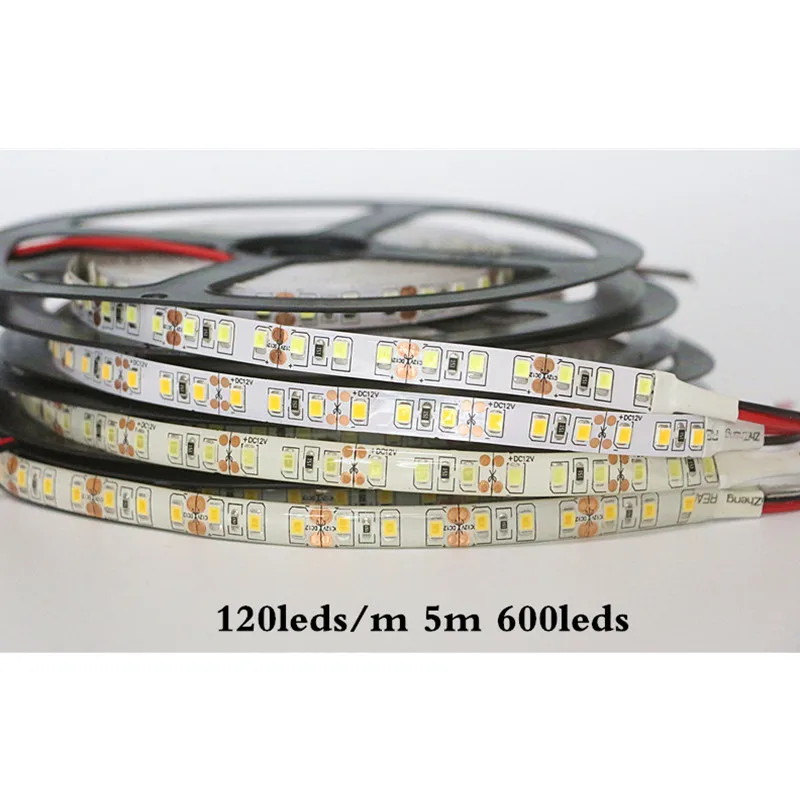 5 м/упак. 2835 SMD более яркая Высококачественная Светодиодная лента постоянного