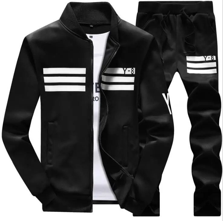 

Men's Sportwear Suit Sweatshirt Tracksuit Track Active Suit Zipper Outwear 2PC Jacket Coat Pants Trousers Sets Outfits Blazer