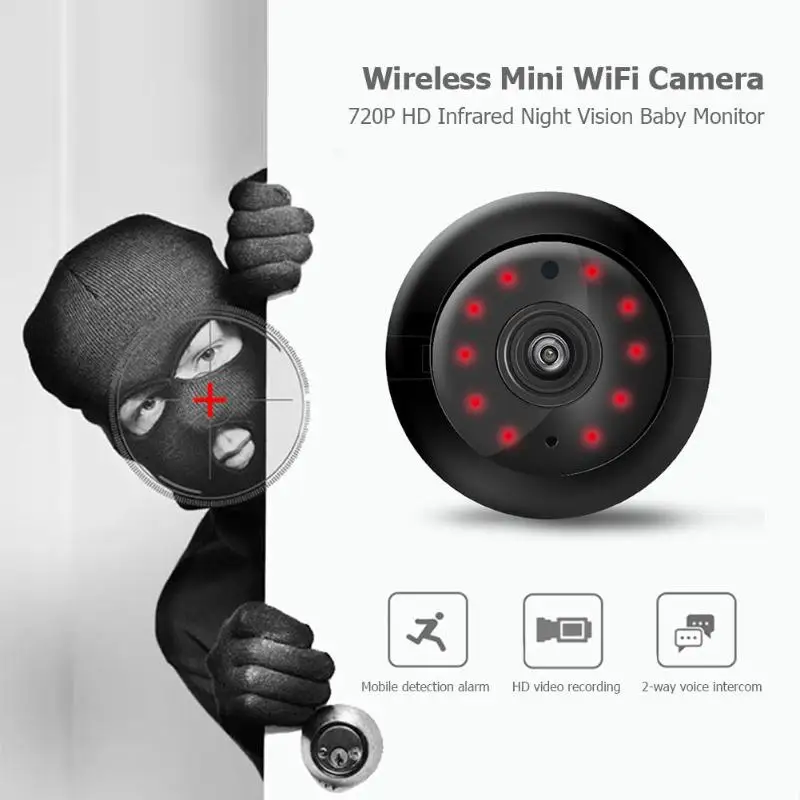 Беспроводная мини камера с Wi Fi 1080P HD видео Датчик инфракрасное ночное видение