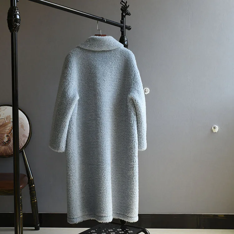 OFTBUY зимняя женская куртка из натурального меха, пальто для стрижки овец, женское длинное пальто из овечьей шерсти, шерстяная верхняя одежда, уличная одежда