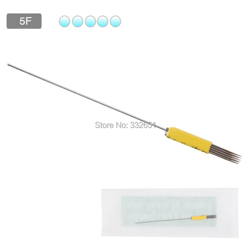 

CHUSE 100pcs/lot Disposable 5F Sterilized Tattoo Needles For Tattoo Eyebrow Pen Machine Permanent Makeup Kit