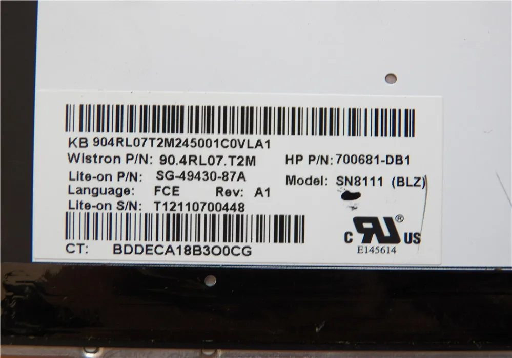 Новая клавиатура для ноутбука HP EliteBook 2170p 2170 с подсветкой 700681-DB1 90.4RL07. T2M T12110700448 |