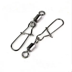 20 шт.лот, 2 #4 #6 #8 #10 # рыболовный штыревой соединитель, подшипник, роликовый Вертлюг, кнопка из нержавеющей стали, крючок, рыболовная приманка, снасти