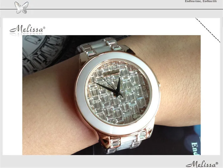 

Sparkly Luxury Zircon Women Dress Watches Quartz Elegant Ceramic Bracelet Wrist watch Fashion OL Analog Dress Clock Montre Femme