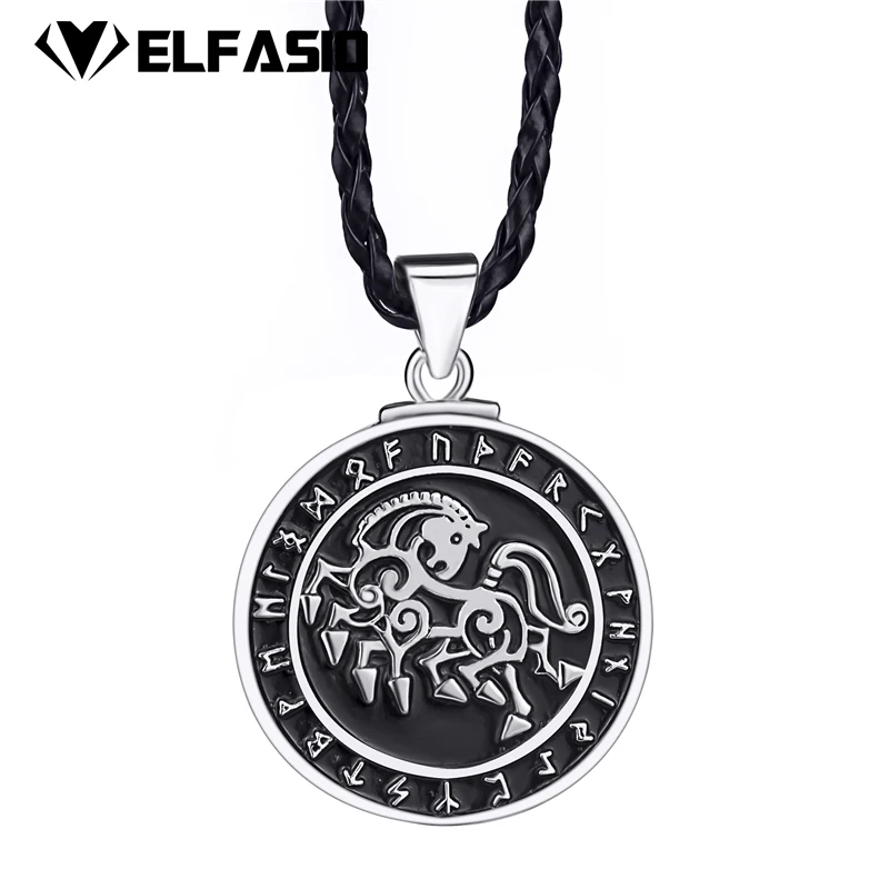 Viking Horse Rune Warrior ODIN'S Sleipnir Runic норвежский амулет Мужская подвеска ожерелье оптовая