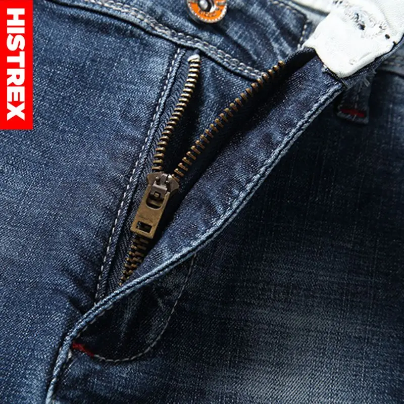 HISTREX Men Jeans Shorts Summer Motorcycle Stretch Skinny Men's Ripped Blue Jean Plus Size M L XL XXL 3XL 4XL 5XL #HJH8O | Мужская
