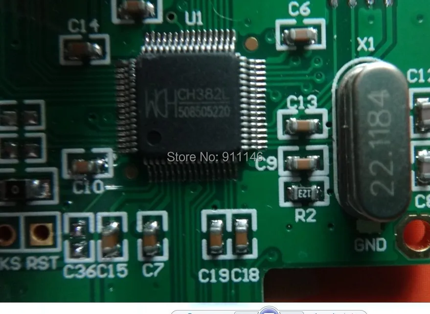 Pci-e последовательной платы rs232 карты расширения 9 иглы com промышленного wch382l чип |