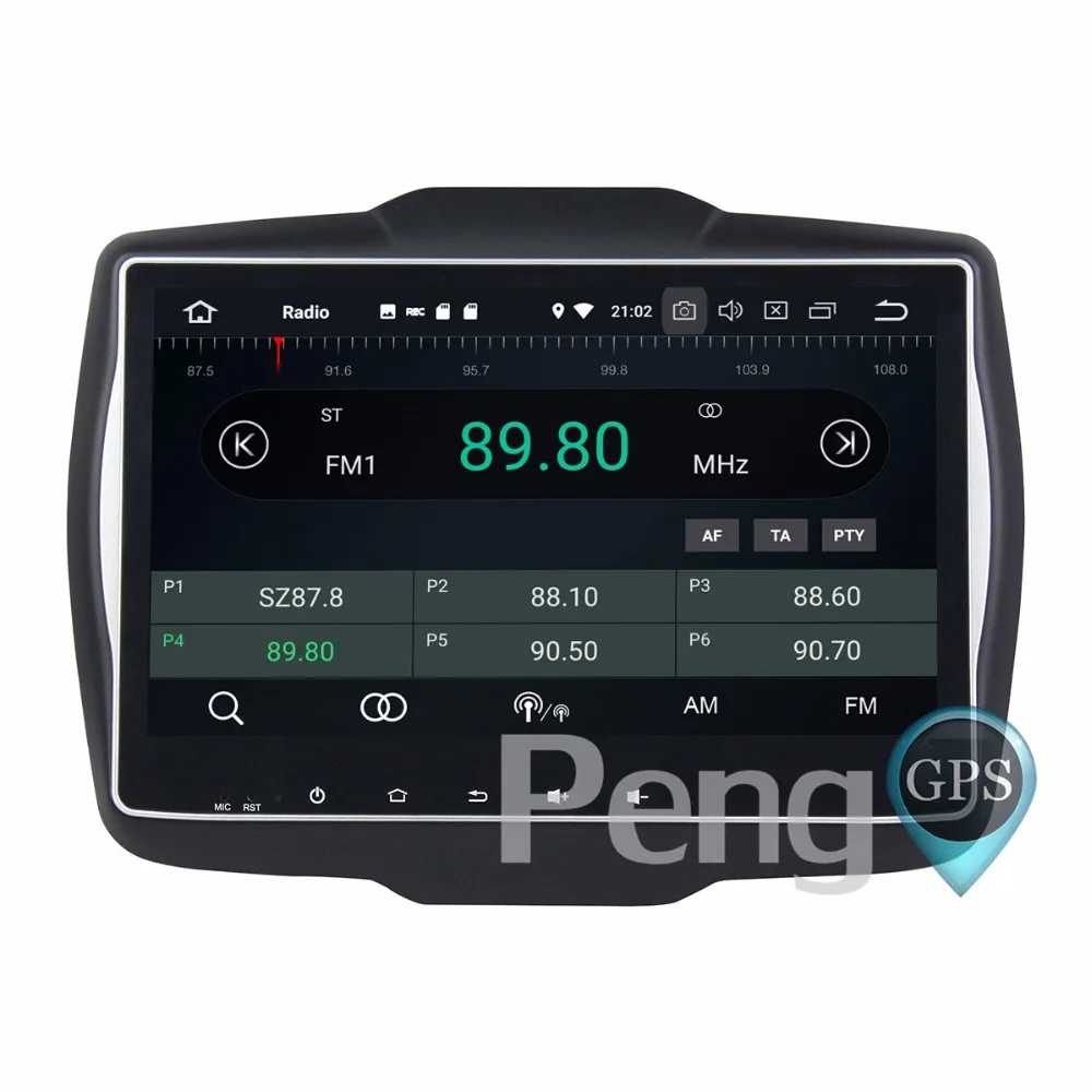 Автомагнитола 2 Din 4 Гб + 32 ГБ Восьмиядерный процессор Android 8 0 для Jeep Renegade 2016 2017