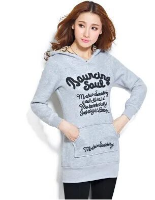 2018 зима плюс Размеры Для женщин кофты Толстовки Бархат Теплый пуловер с принтом