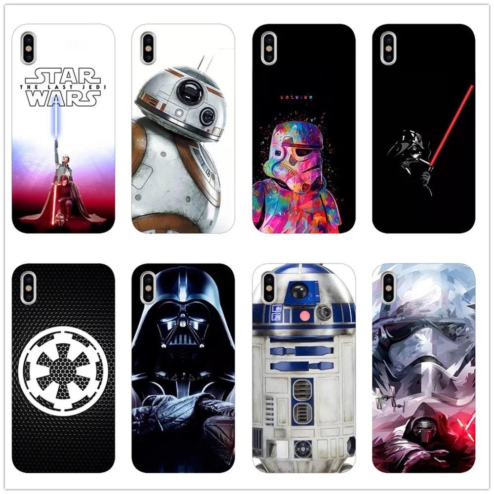 Звездные войны Империя Дарт Вейдер BB8 Мягкий Силиконовый ТПУ чехол для iPhone X 5 11 11PRO