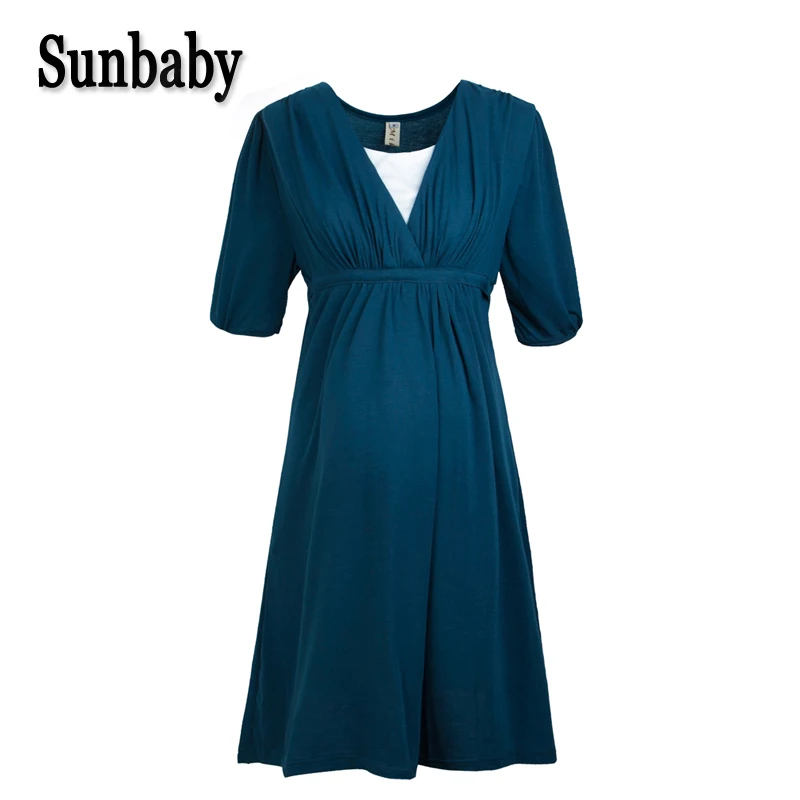 Sunbaby/Модная одежда для беременных с v образным вырезом элегантное платье вечернее