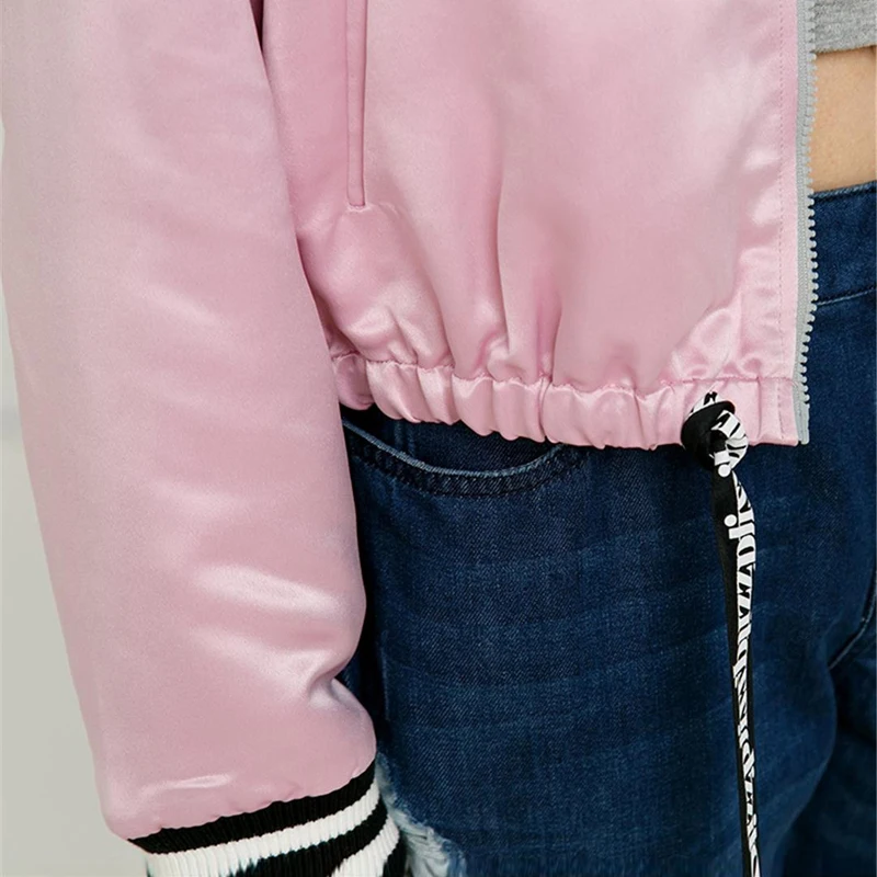 HYH HAOYIHUI Fashion Women Coats Ripped Zipper Pockets Basic Jacket Brief Chic Autumn Casual Loose Female Bomber Jacket|chic jacket|female bomber