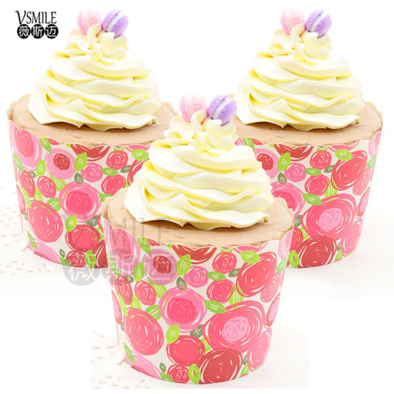 100 шт. синий кит морская рыба цветы кролики утка кекс лайнеры бумага чашка для