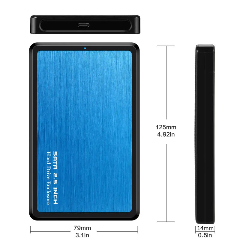 Корпус для жесткого диска 2,5 SATA на USB 3,1, корпус для жесткого диска SSD, коробка для жесткого диска Type C 3,1, корпус с поддержкой UASP для окна/Max/Linu