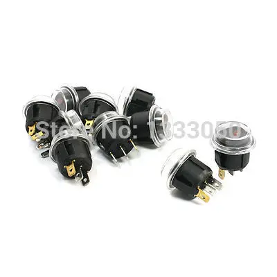 

10 Pcs Red LED SPST 3Pin 2Position on/off Waterproof Boat Rocker Switches