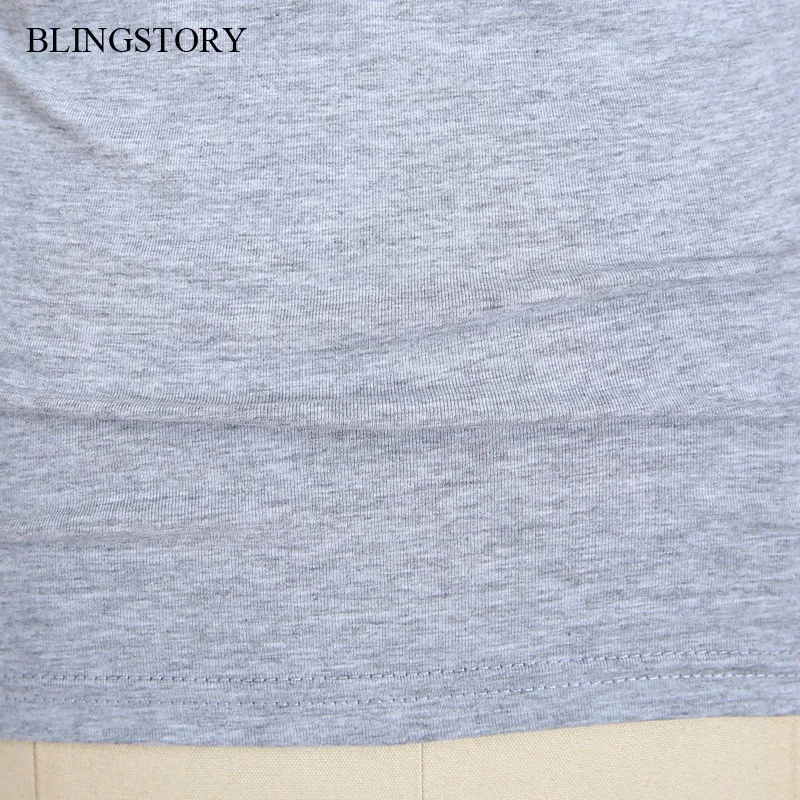 

BLINGSTORY Big Women Tops Casual V Neck Short Sleeve Plus Size 6XL Cotton T-shirt Drop shipping