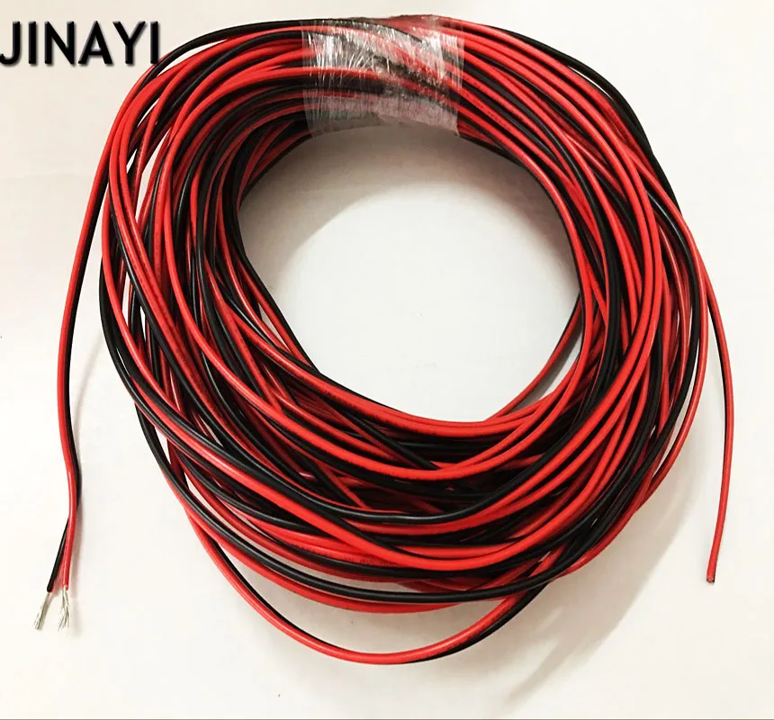 Красный черный 2 Pin 18AWG 18 Awg электронный провод удлинитель Кабель 10 м 20 30 50