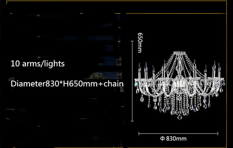 10 головок домашняя светодиодная люстра роскошная хрустальная кухонная арматура