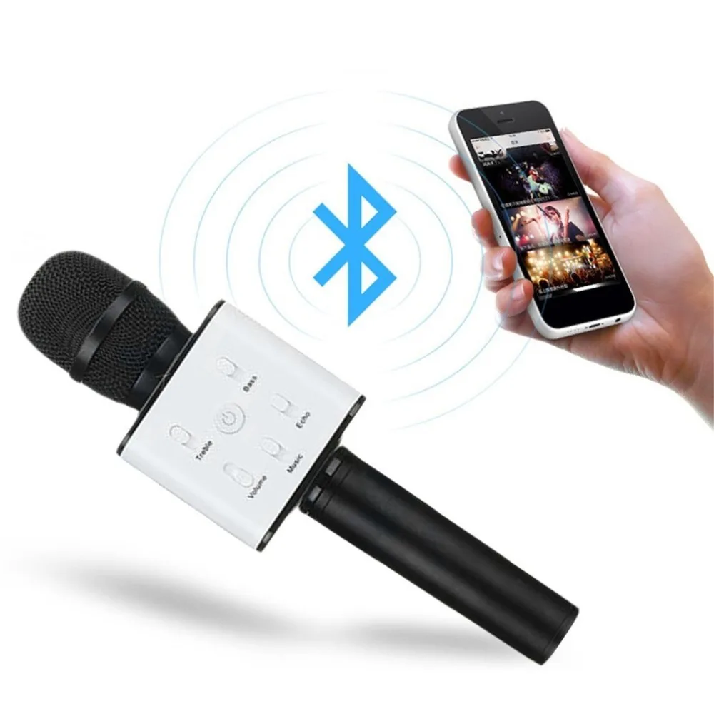 Профессиональный Bluetooth беспроводной микрофон динамик ручной микрофон караоке микрофон музыкальный плеер для вокала, с рекордером KTV микрофон