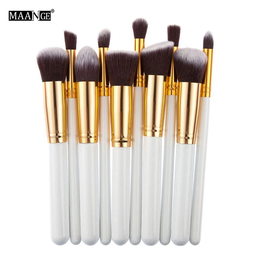 10 шт. набор высококачественной основы Maquiagem power Eye shadow Blending Contour Highlight Cosmetic beauty Makeup Кисти Наборы инструментов