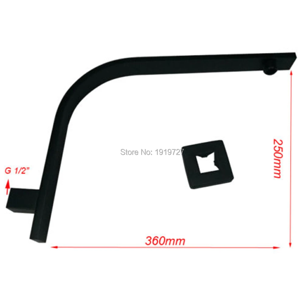 Прямая поставка с фабрики 100% латунь матовый черный гусиная шея квадратный хром