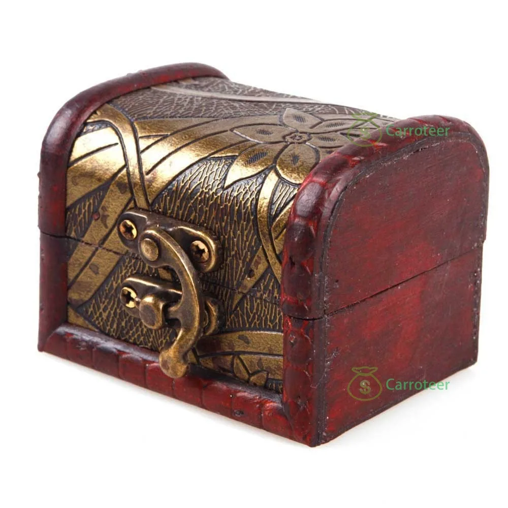Carroteer Shop Vintage Jewelry Pearl Necklace Bracelet Gift Box Storage Organizer Wood Case 01 | Украшения и аксессуары