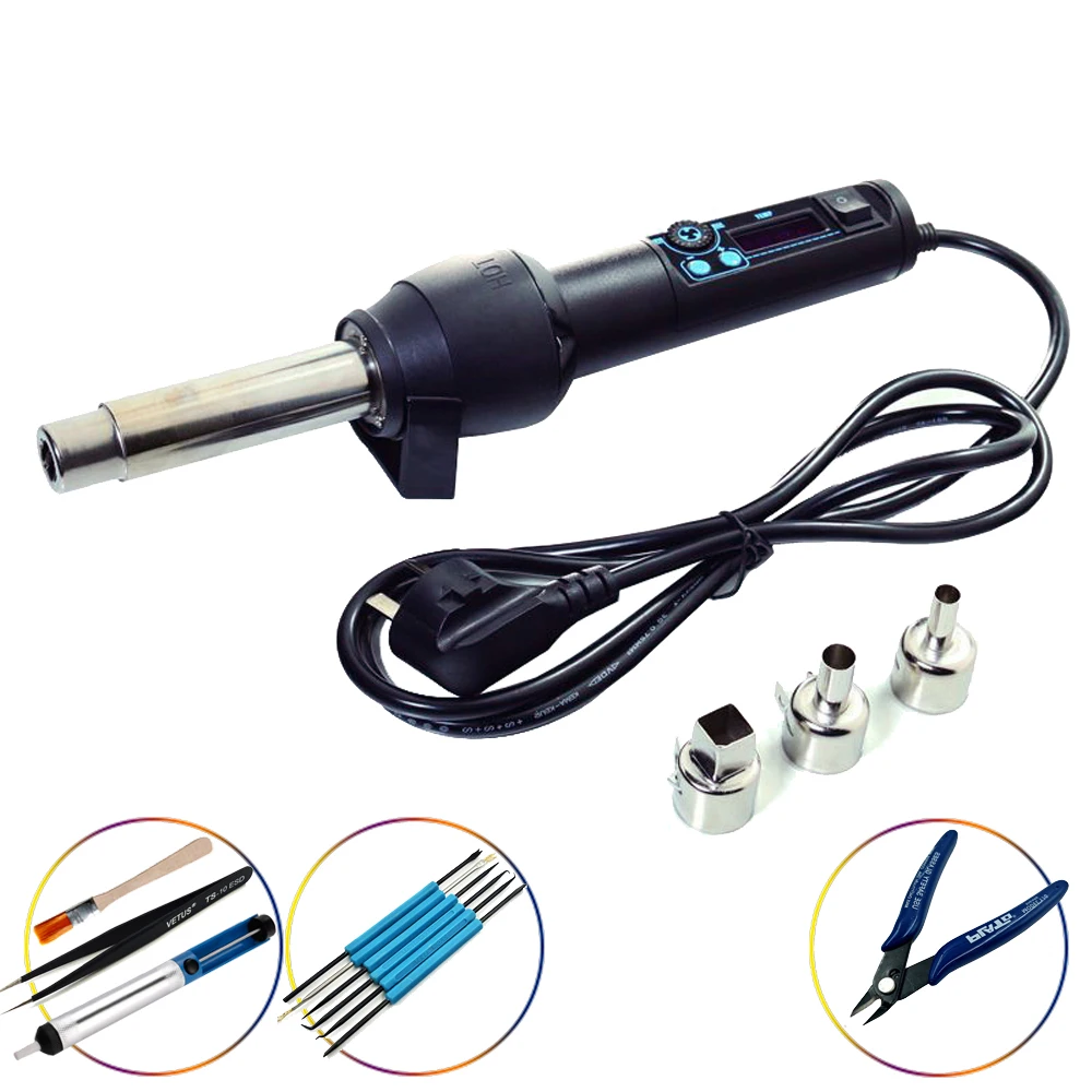 

YIHUA 8858-I 650W Large Power Portable Adjustable digital Display Heat Gun LCD Handheld Electronic Desoldering Station IC Repair