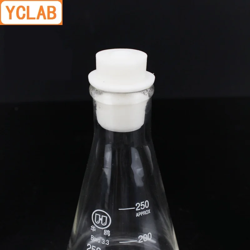 Силиконовая пробка YCLAB для Erlenmeyer коническая флейта верхний диаметр 53 мм * нижний 48