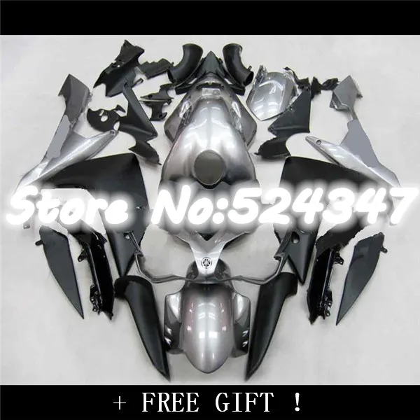 

silvery black YZF-R1 07-08 YZF R1 Black Silver YZF1000 07 08 B1028 YZFR1 07 08 2007 2008 Silvery blk Fairing for Yamaha-Nn